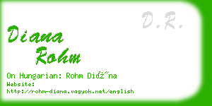diana rohm business card